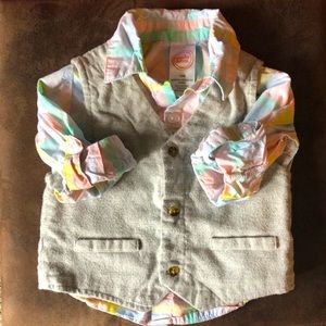 Button-Up shirt with Vest